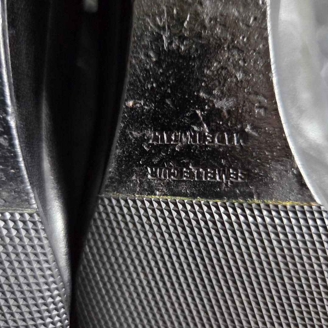 HERMES　レザーパンプス　リボン アンクルストラップ　ウエッジソール　23㎝