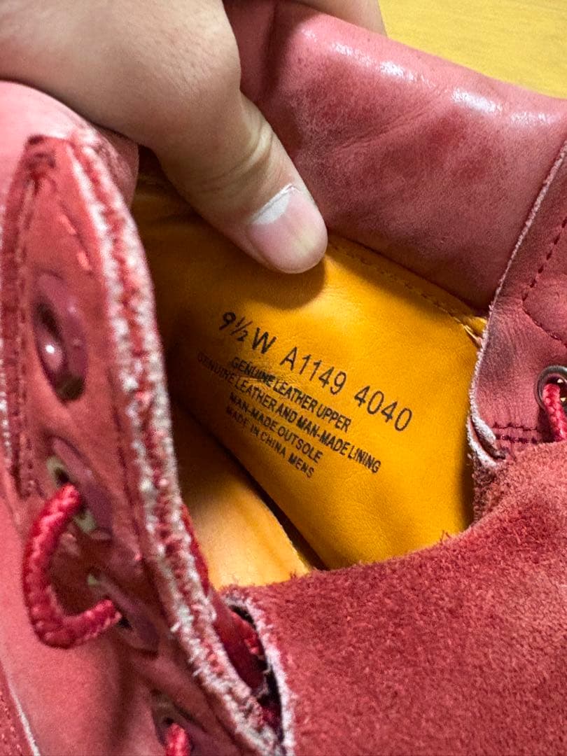 超希少　timberland 赤
