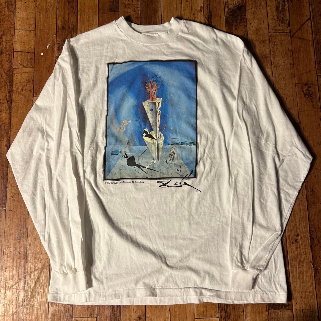 デッドストック 90s ダリ 器官と手 アートT ロングスリーブ ヴィンテージ