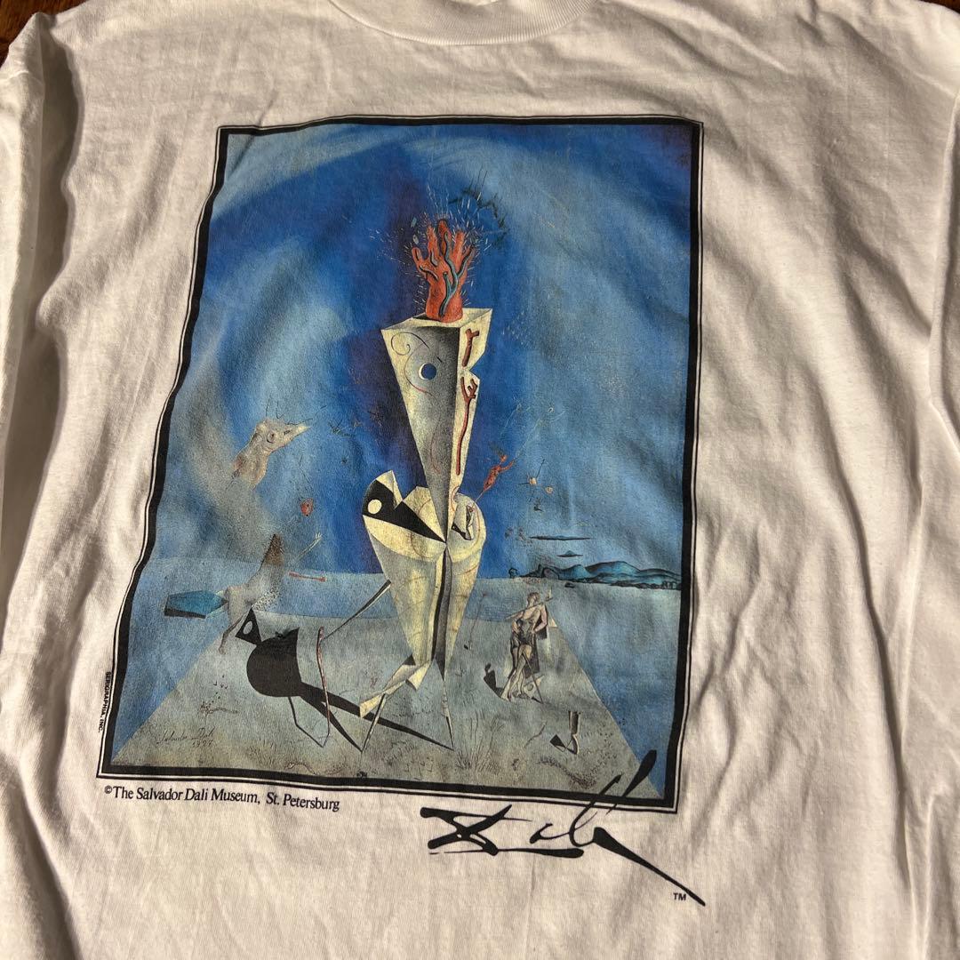 デッドストック 90s ダリ 器官と手 アートT ロングスリーブ ヴィンテージ