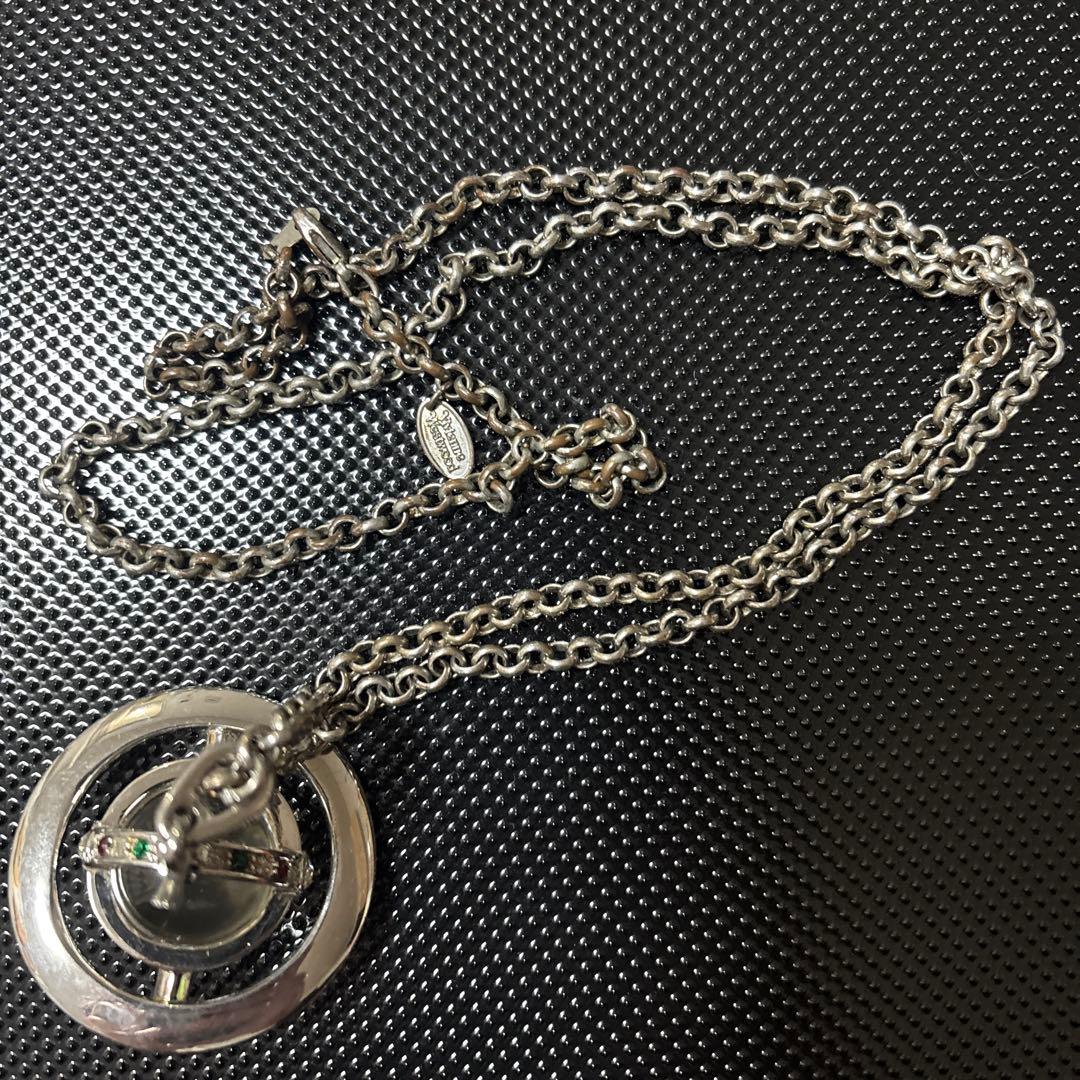 惑星デザイン ネックレス シルバー色