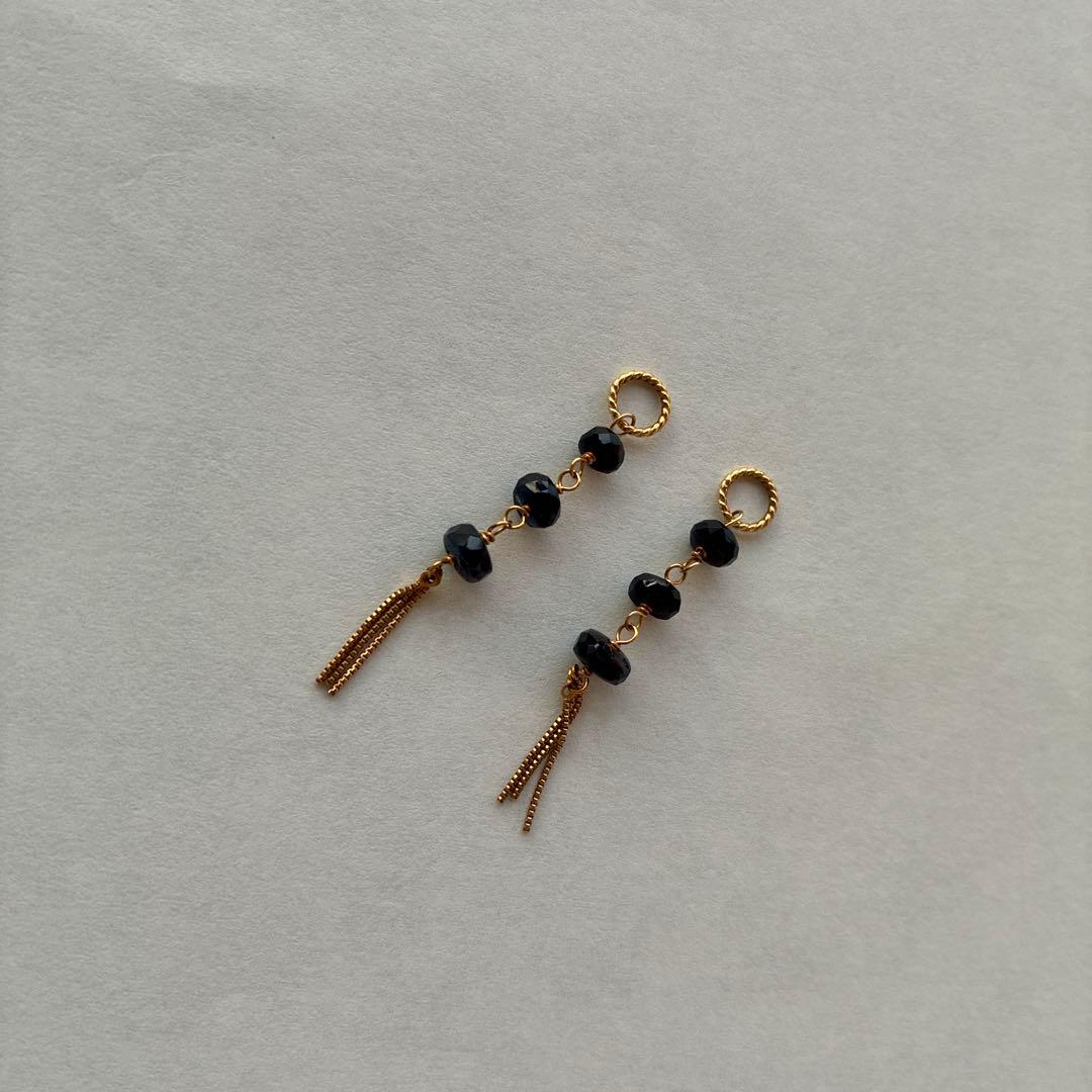 クアラントット18Kサファイアイヤリングチャーム