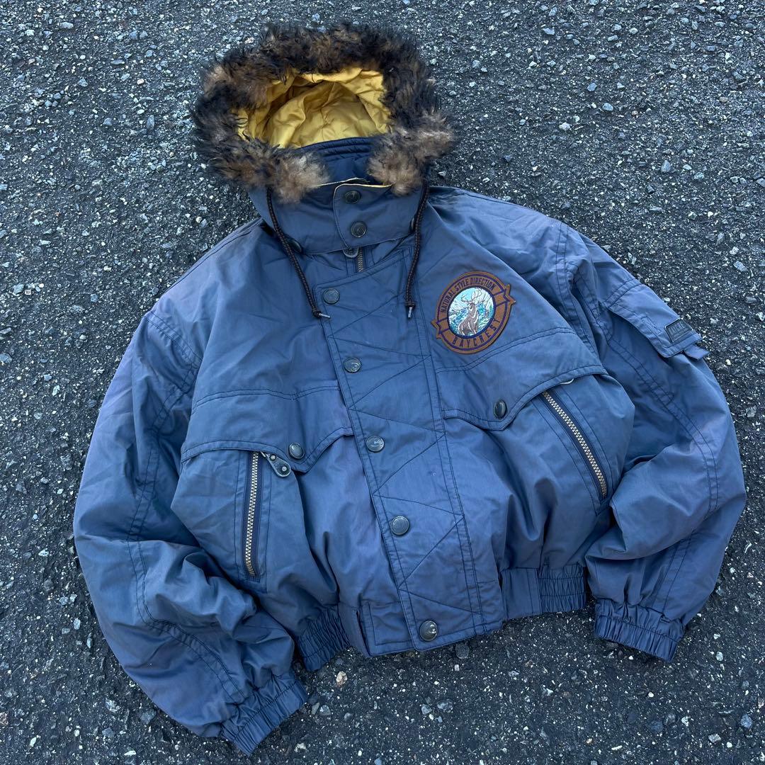 vintage 00s 90s フライト　ファー　ジャケット　短丈　y2k 希少