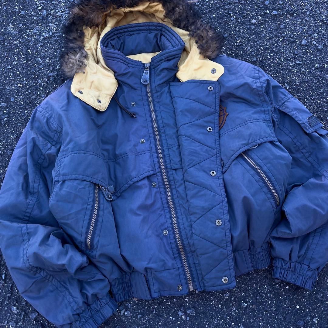 vintage 00s 90s フライト　ファー　ジャケット　短丈　y2k 希少