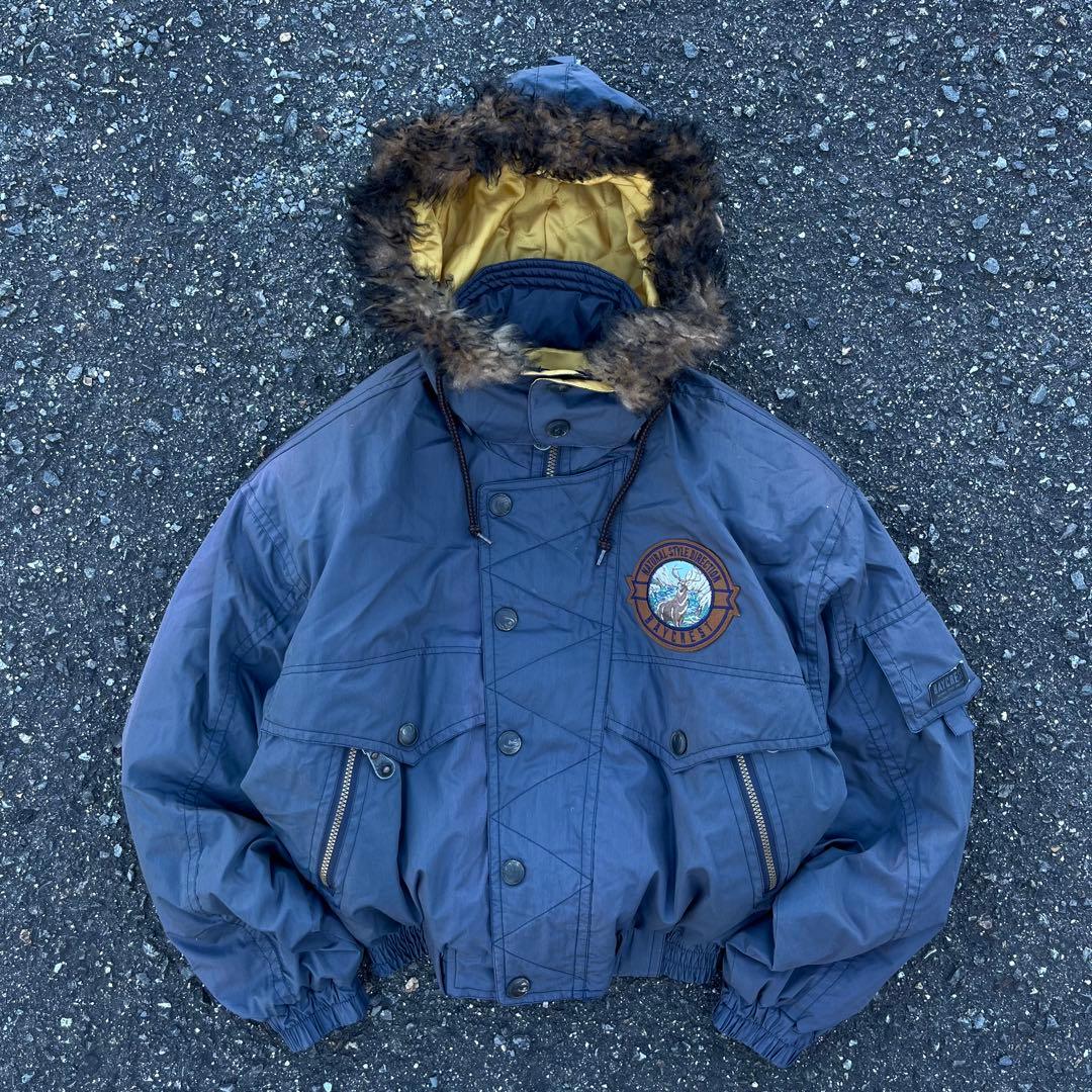 vintage 00s 90s フライト　ファー　ジャケット　短丈　y2k 希少