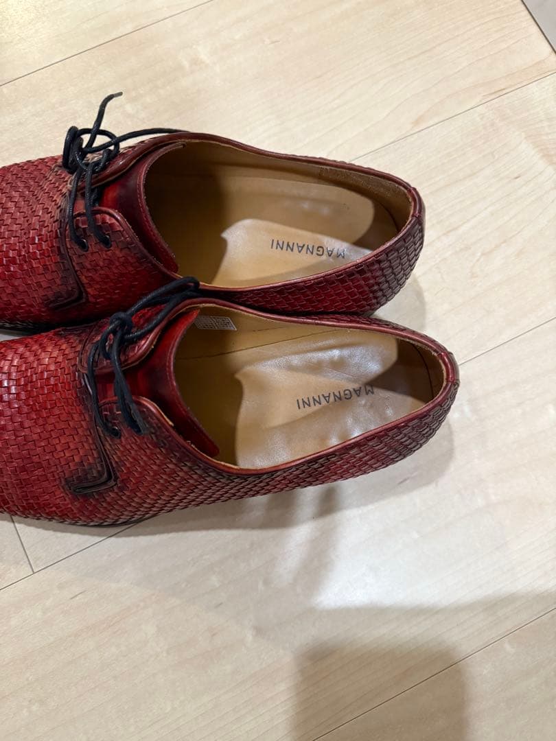 【値下げ】【美品】マグナーニ EU44 イントレチャート　レザーシュー