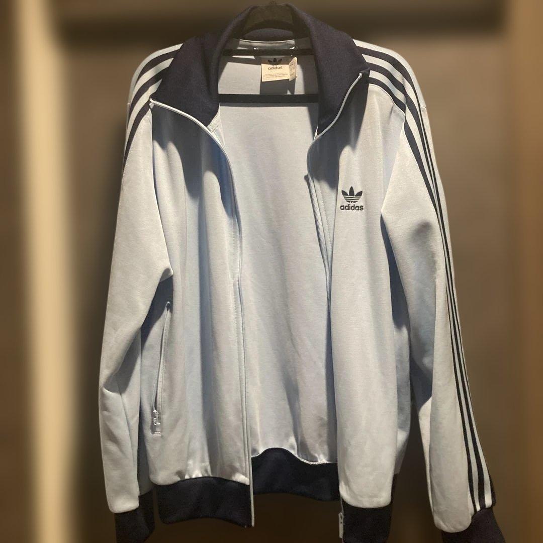 adidas originals トラックトップ　ジャージ　水色　アディダス