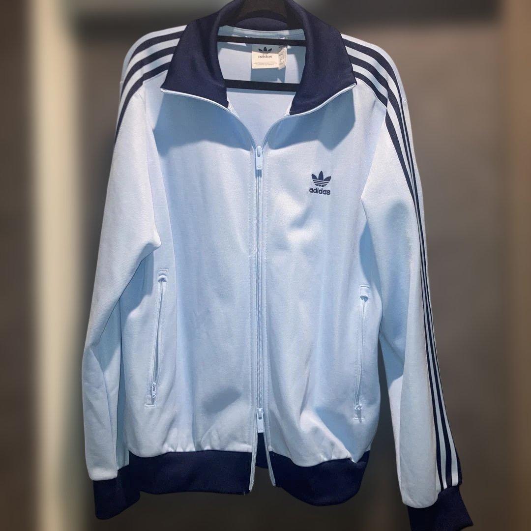 adidas originals トラックトップ　ジャージ　水色　アディダス