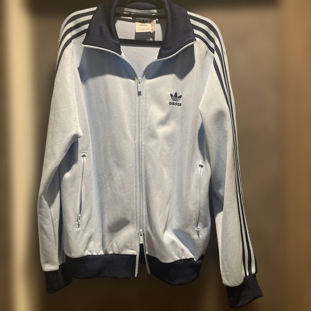 adidas originals トラックトップ　ジャージ　水色　アディダス