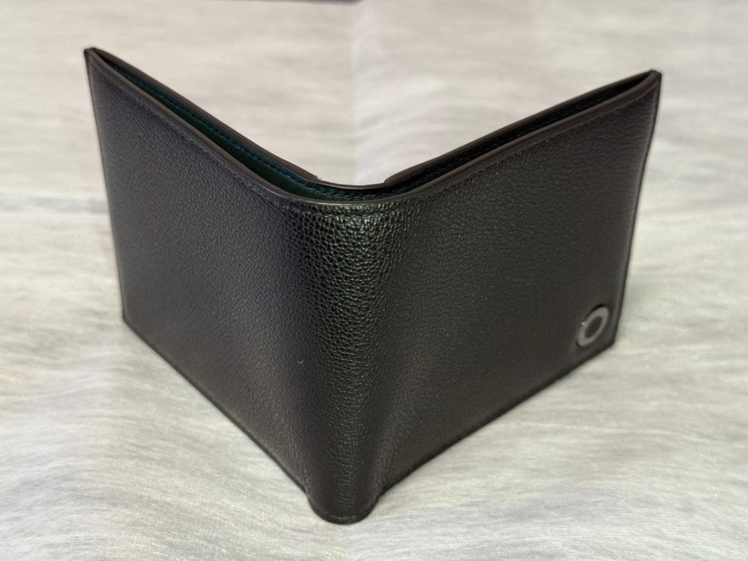 BVLGARI ブラックレザー 二つ折り財布