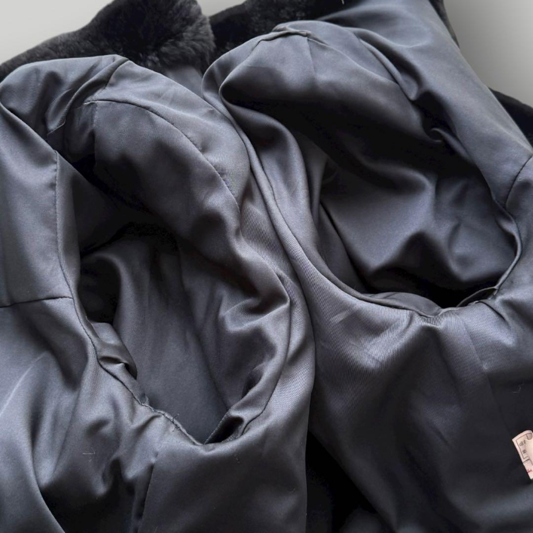 本毛皮☆シェアードミンク MINK ファーコート ふかふか◎ グリーン F