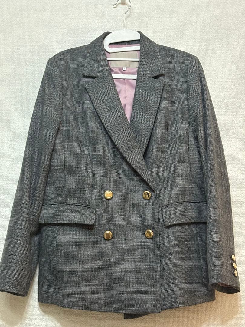 【2025AW 美品】ジャスグリッティー　チェックテイラードジャケット