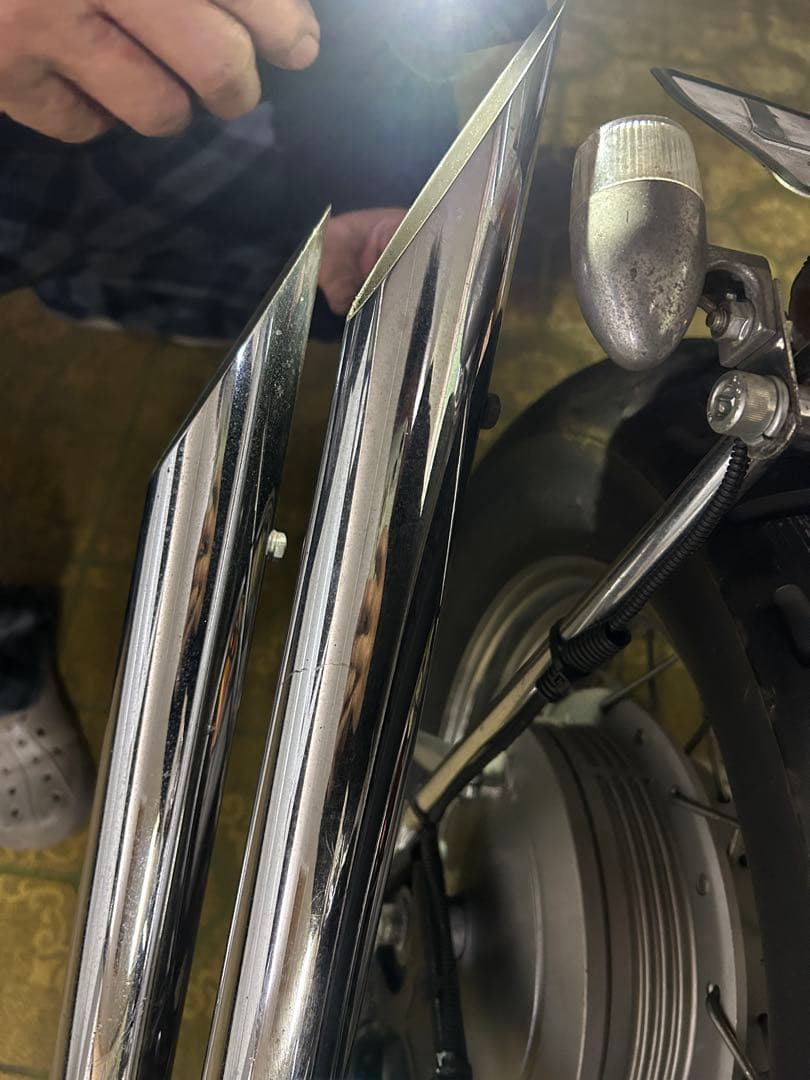 ドラッグスター400 カチ上げスラッシュカットマフラー