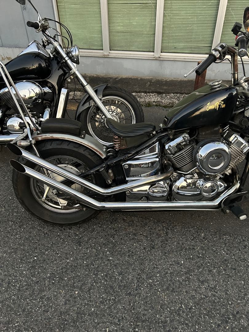 ドラッグスター400 カチ上げスラッシュカットマフラー