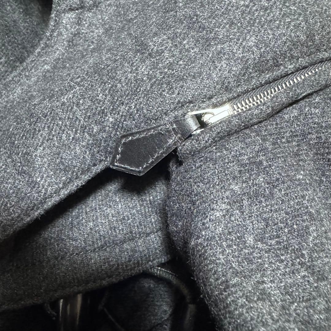 HERMES エルメス セリエボタン ダッフルコート カシミヤ