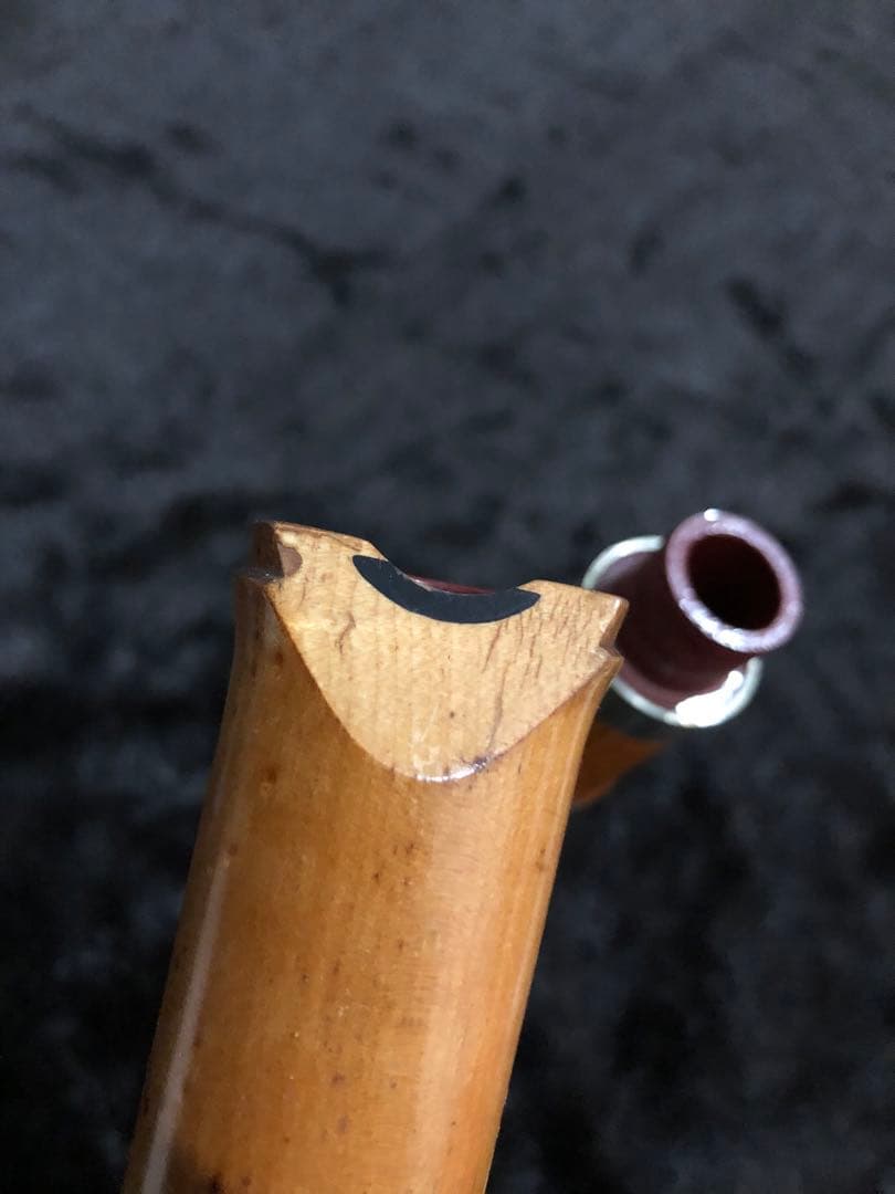 尺八　7孔　一尺九寸管　無銘　木管