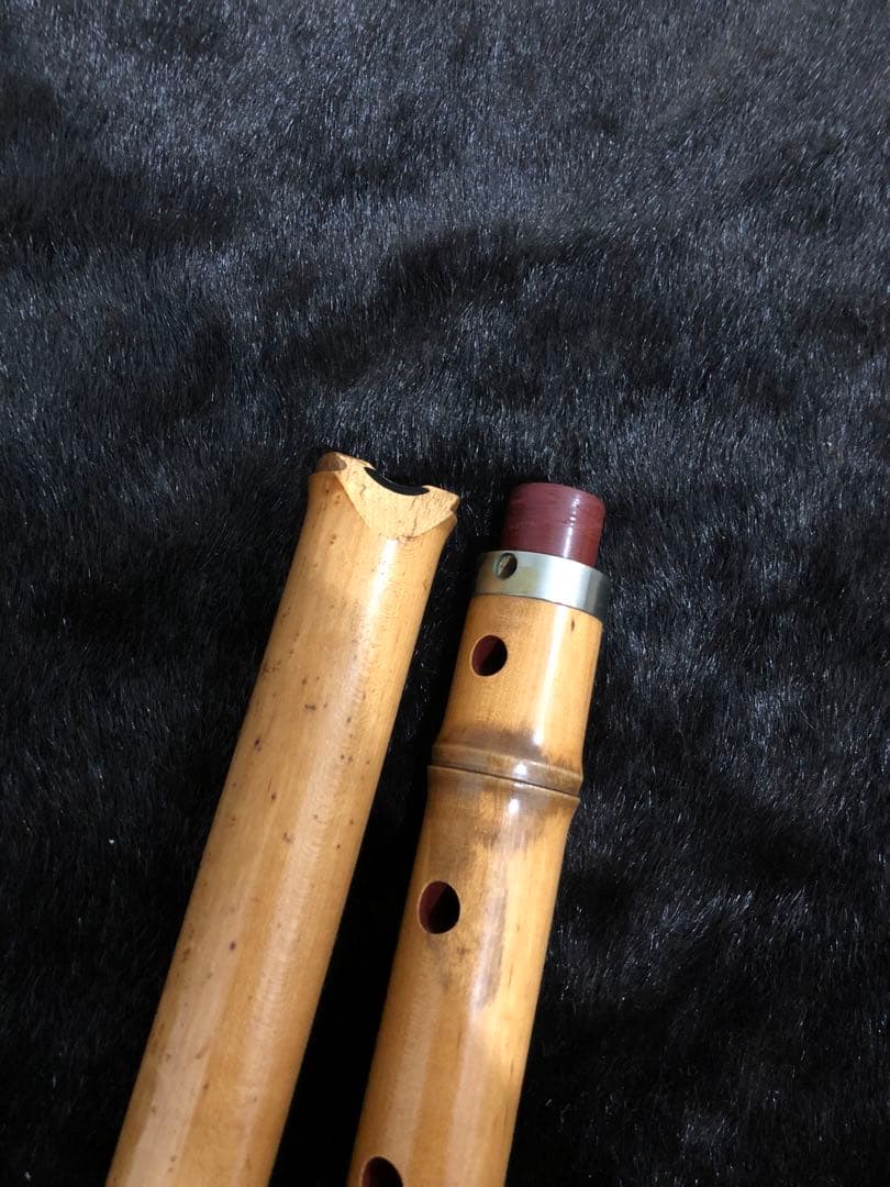尺八　7孔　一尺九寸管　無銘　木管