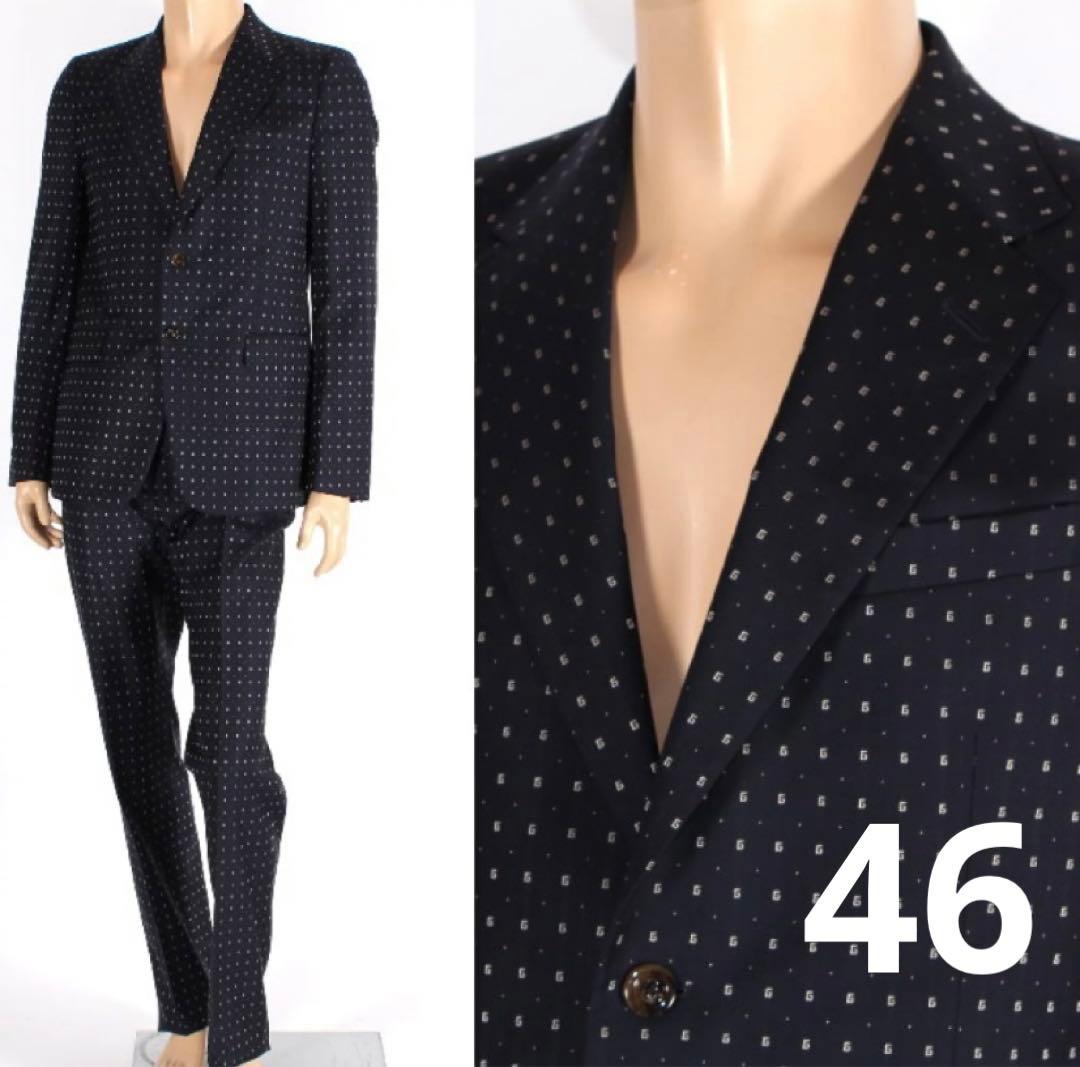 グッチ ストレートフィット G ドット ウール シングルブレスト スーツ