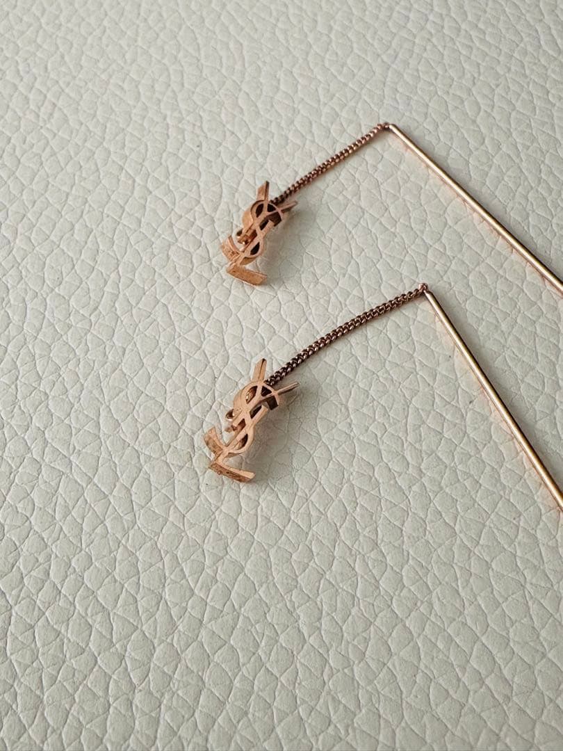 SAINT LAURENT サンローラン ピアス イヤリング ピンクゴールド