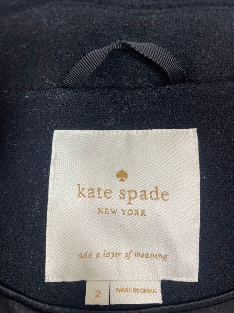 【美品】KateSpade ウールコート サイズ2（S）　リボン　フリル
