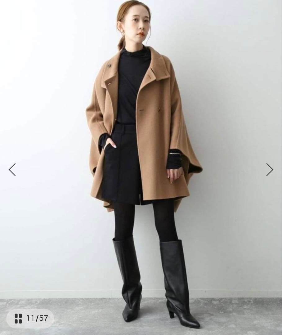 SLOBE IENA スローブイエナ　ポンチョコート　キャメル