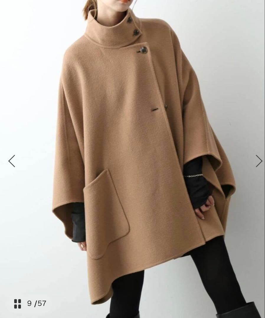 SLOBE IENA スローブイエナ　ポンチョコート　キャメル