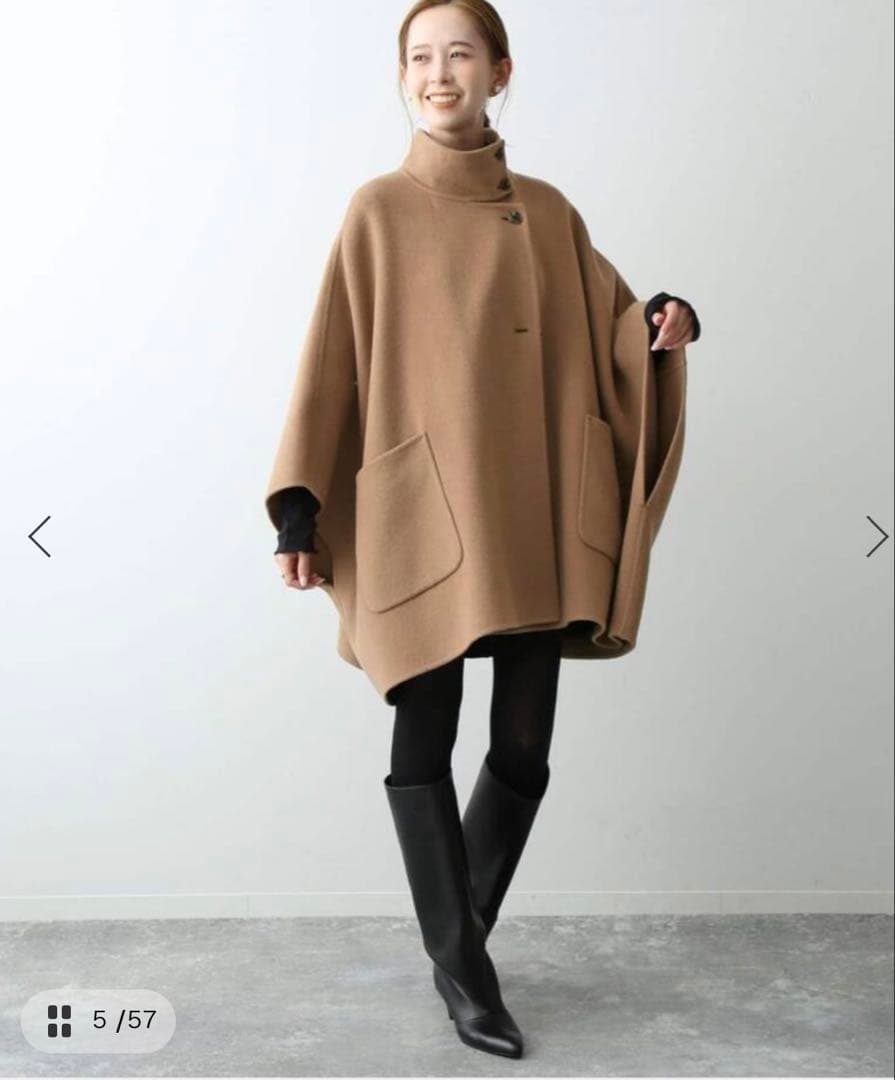 SLOBE IENA スローブイエナ　ポンチョコート　キャメル