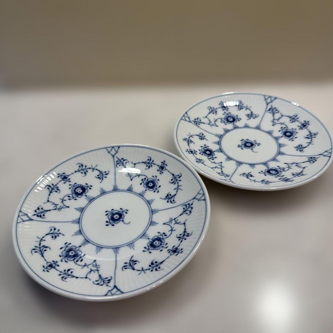 M*読様 ロイヤルコペンハーゲン　プレート　15㎝ブルーフルーテッド プレイン