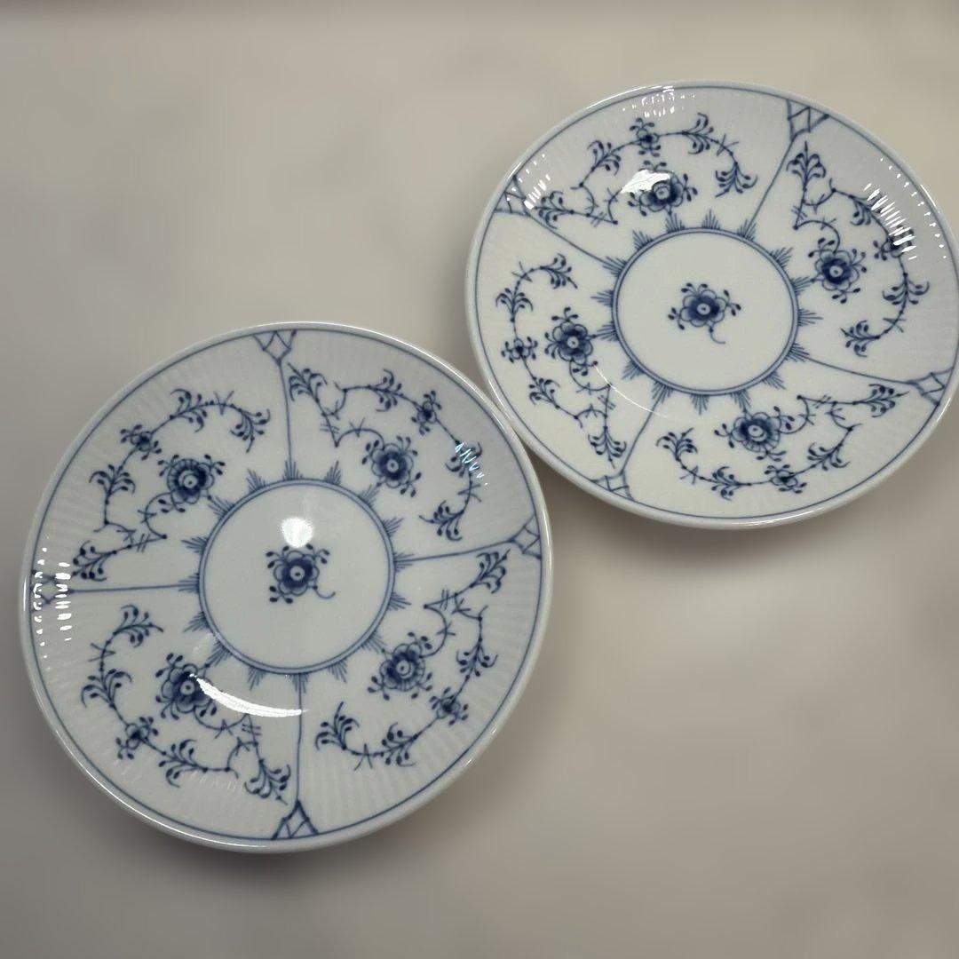 M*読様 ロイヤルコペンハーゲン　プレート　15㎝ブルーフルーテッド プレイン