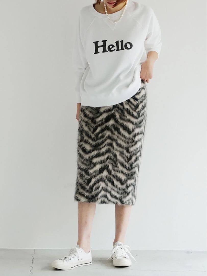 マディソンブルー HELLO sweat スウェット トレーナー 白 02