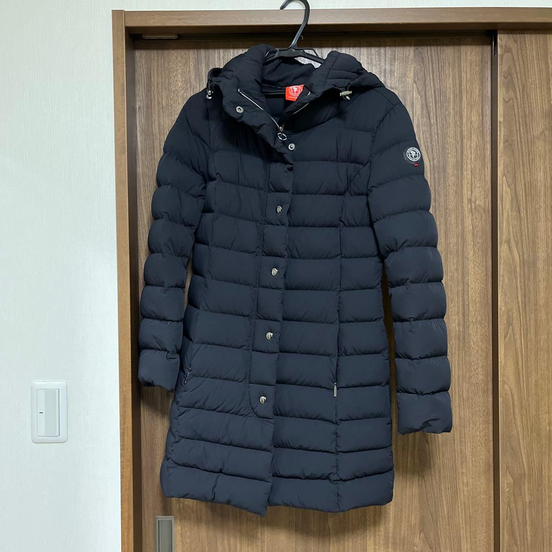 【訳あり_袖口内部軽度汚れ】ケープホーン　ダウンロングコート　サイズ42 黒