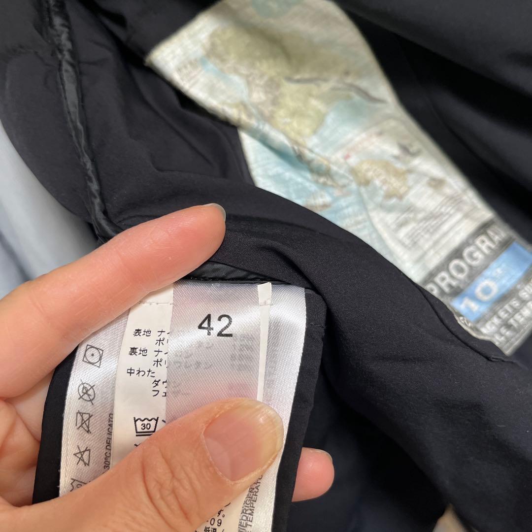 【訳あり_袖口内部軽度汚れ】ケープホーン　ダウンロングコート　サイズ42 黒