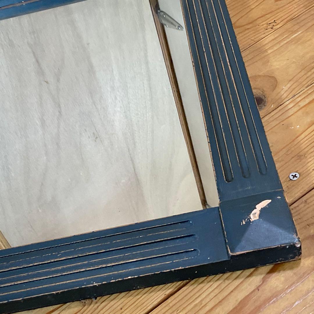 ヴィンテージ 木製フレーム 壁掛けミラー ビリヤード アカデミー