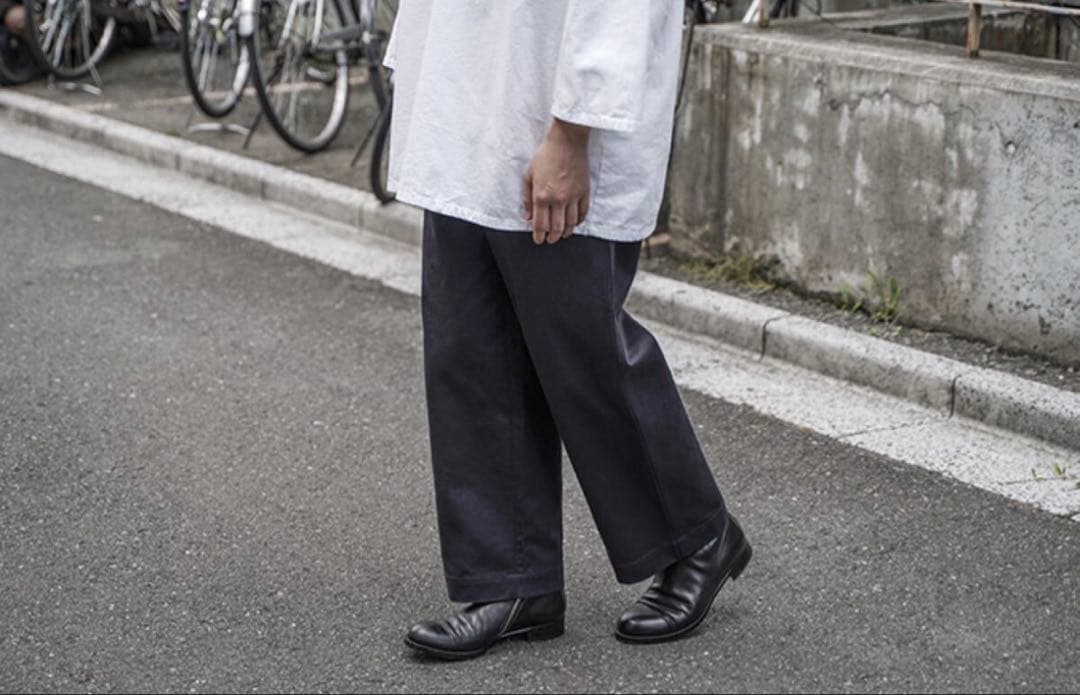 パンツ AURALEE washed finx Chino wide pants