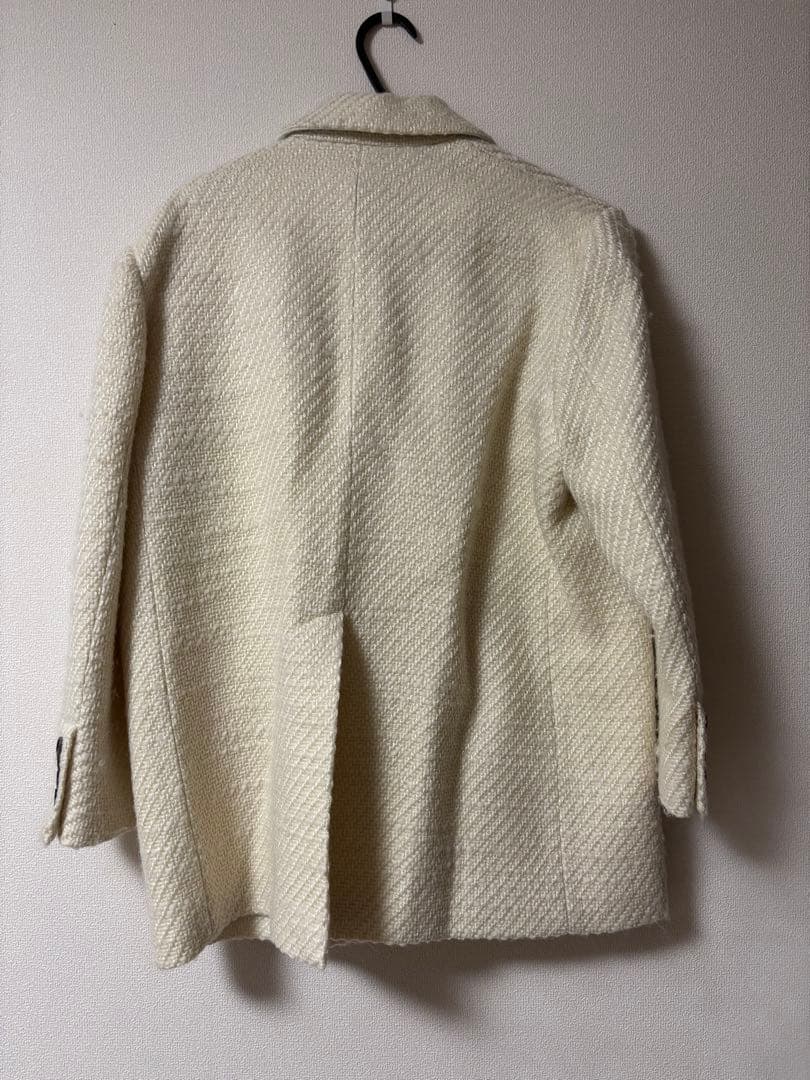 売り切り！アニュアンス　ツイードウールジャケットコート