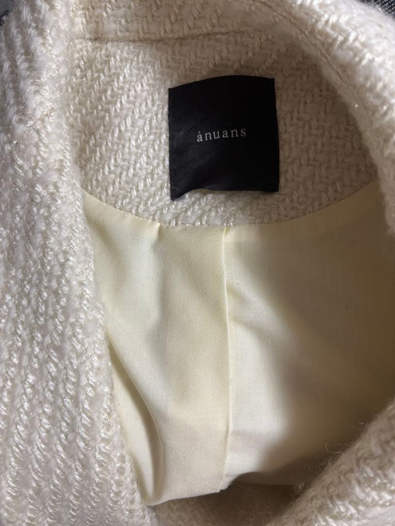 売り切り！アニュアンス　ツイードウールジャケットコート