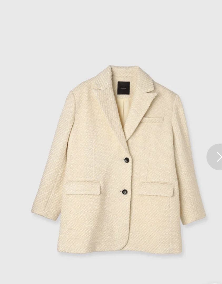 売り切り！アニュアンス　ツイードウールジャケットコート