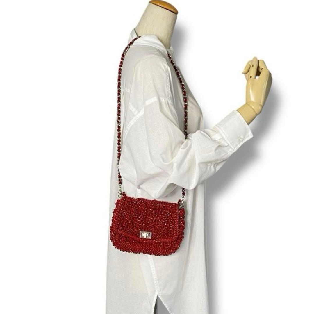 美品 ANTEPRIMA ルッケット 3WAY バッグ ワイヤー ドレス 赤