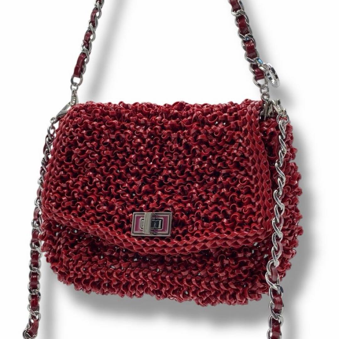 美品 ANTEPRIMA ルッケット 3WAY バッグ ワイヤー ドレス 赤