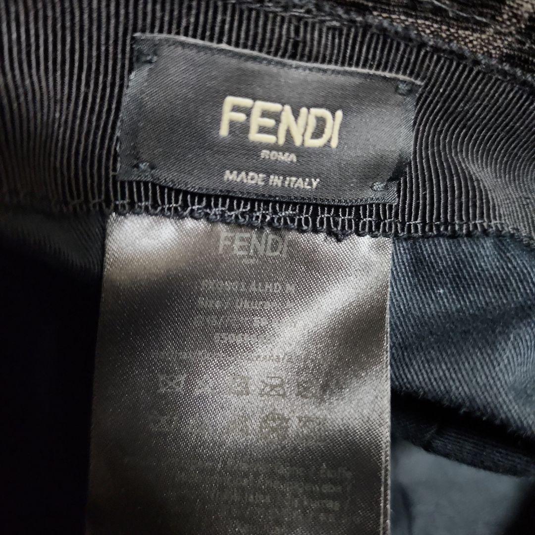 FENDI ロゴ柄 バケットハット M サイズ ブラック