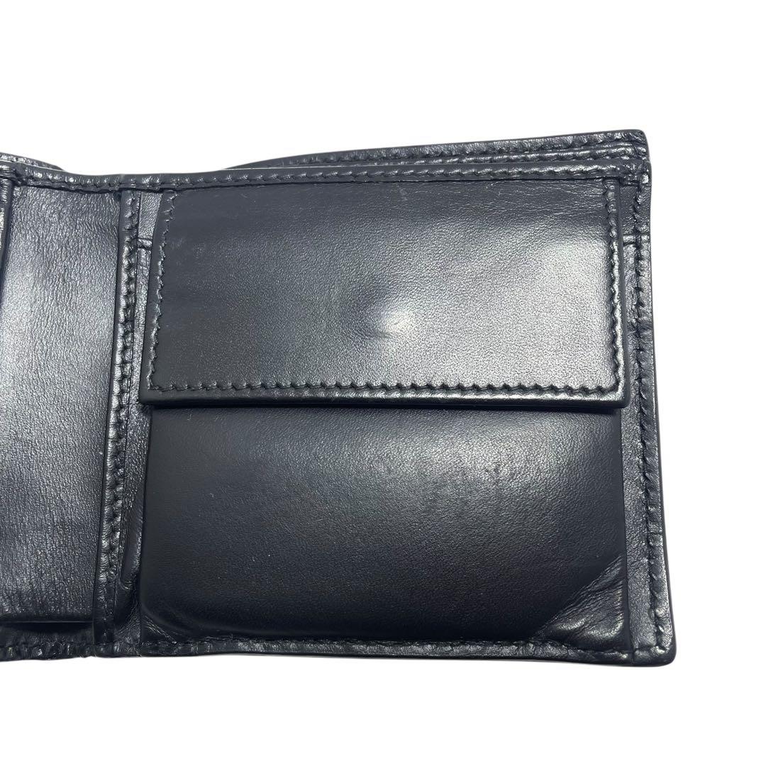 GUCCI グッチ GGシマレザー ドリアン 二つ折り財布 ブラック