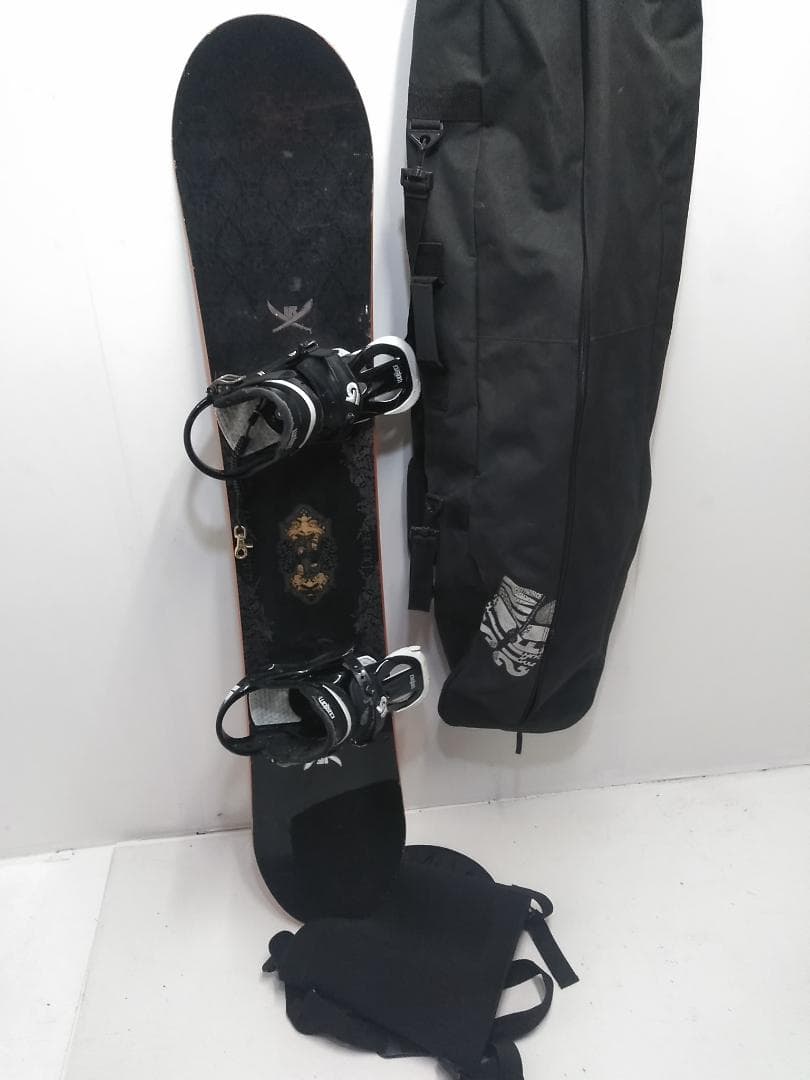 BURTON DEUCE 152cm スノーボード 2点セット ケース付ビンM△