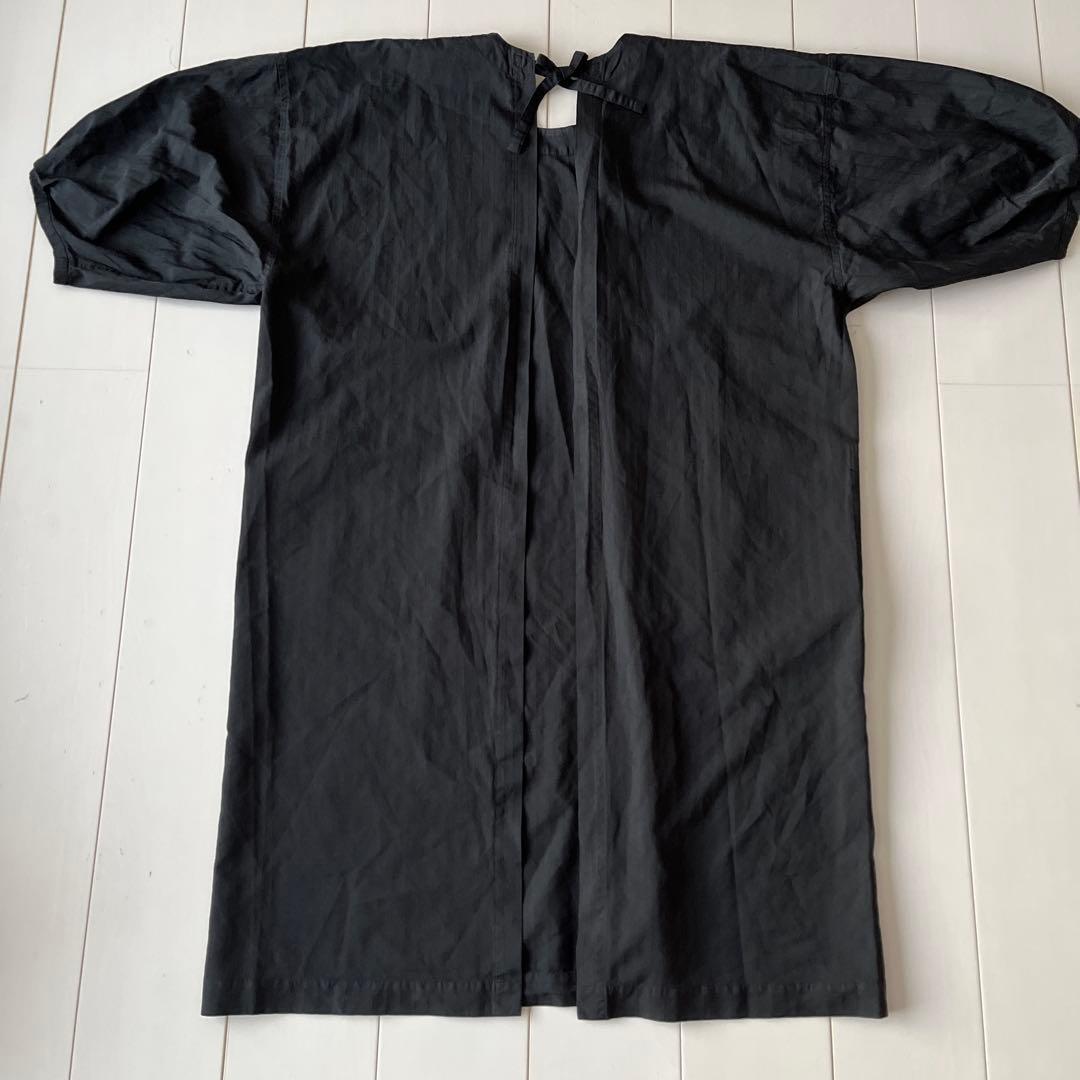 comme des garçonsコムコム　 割烹着風ワンピース　ブラック