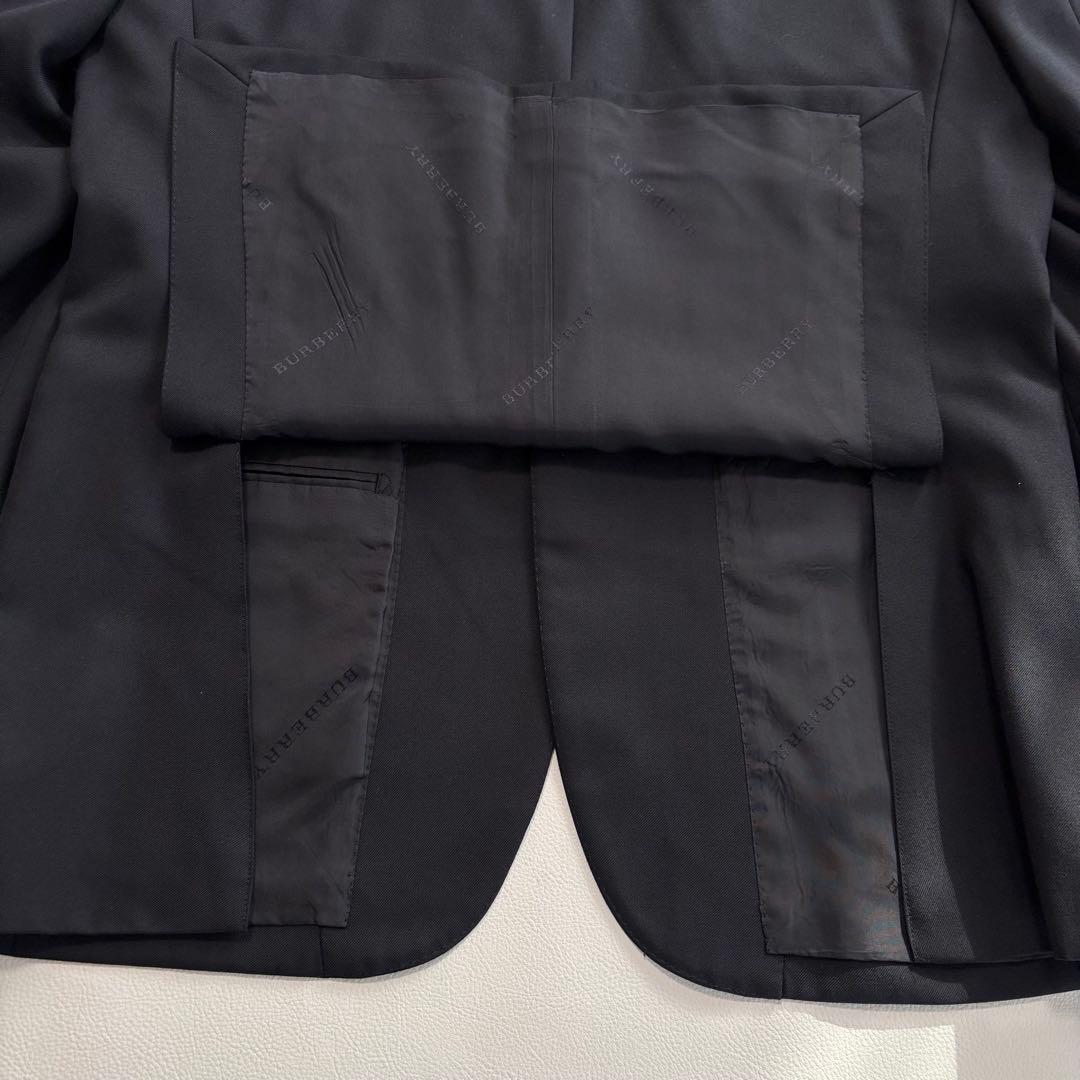 美品 バーバリーロンドン[カシミヤ混 金ボタン]テーラードジャケット 紺ブレ M