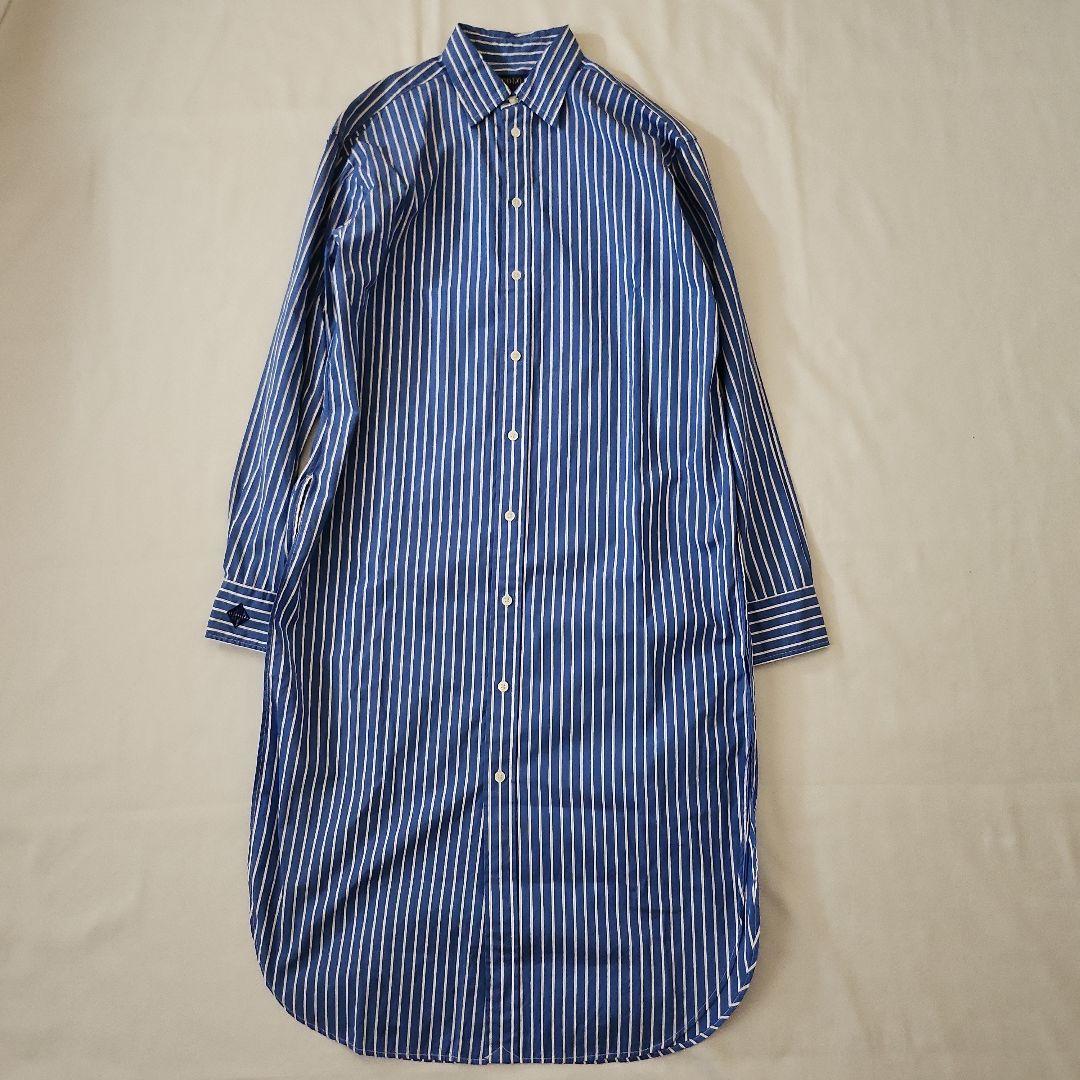 美品❤ポロラルフローレン　ストライプ コットン100％シャツワンピース