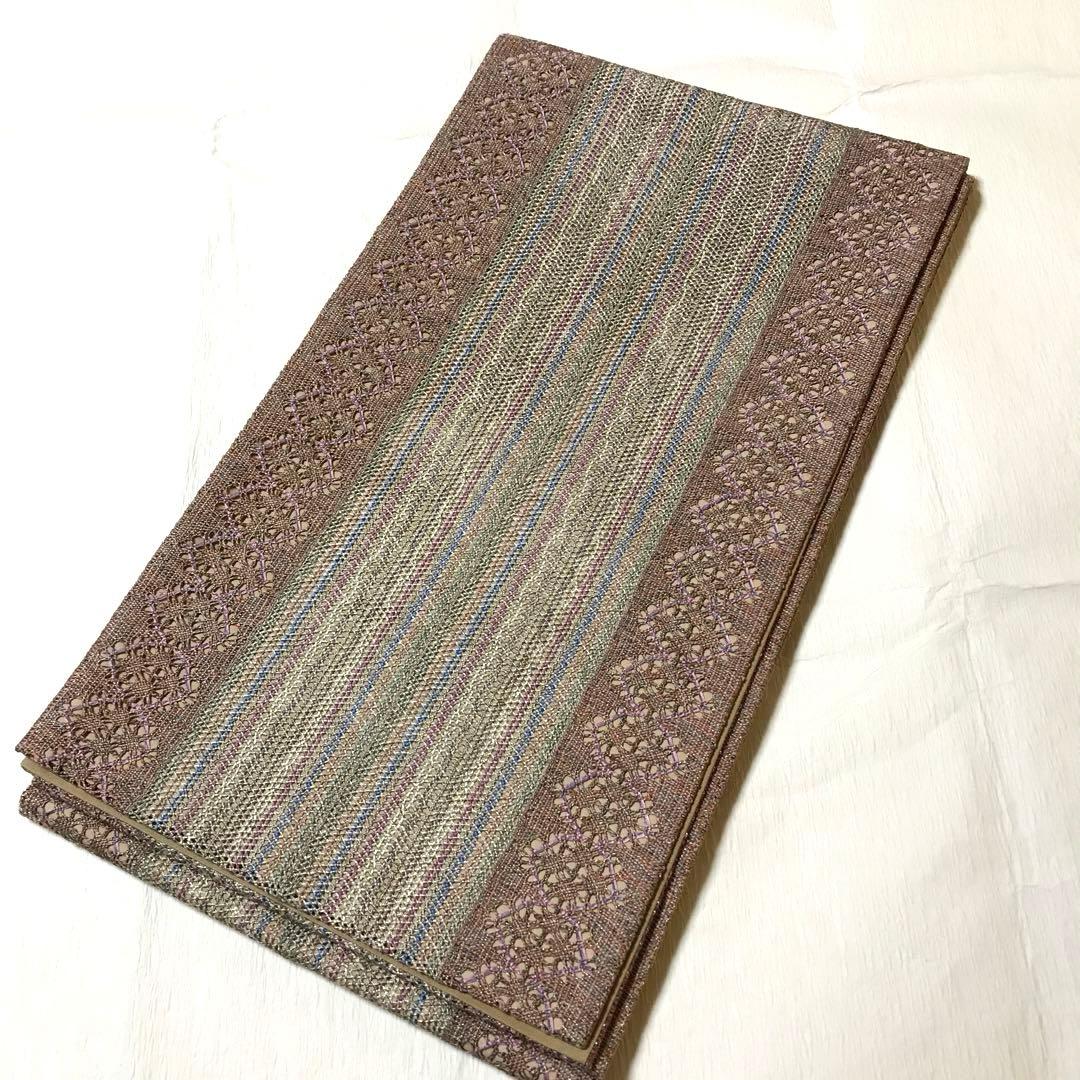 袋帯 レース編の様なお花　カラフルな色使いが素敵⭐️袷　単衣　全通し　やまと謹製