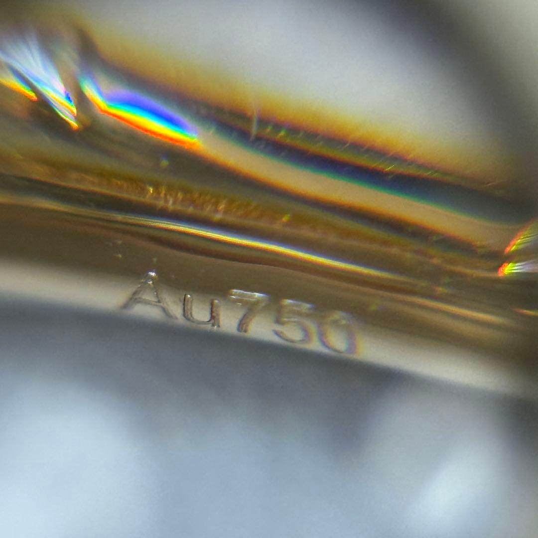 K18デザインバングル　ブレスレット　イエローゴールド　18金