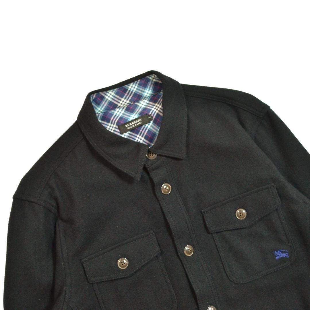 【極美品】Burberryバーバリー ウール混ノヴァチェック柄カバーオールＬ黒