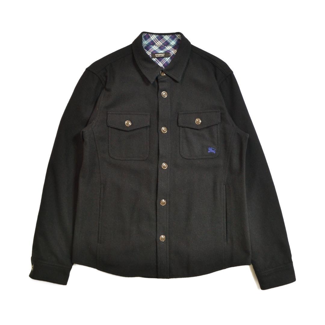 【極美品】Burberryバーバリー ウール混ノヴァチェック柄カバーオールＬ黒
