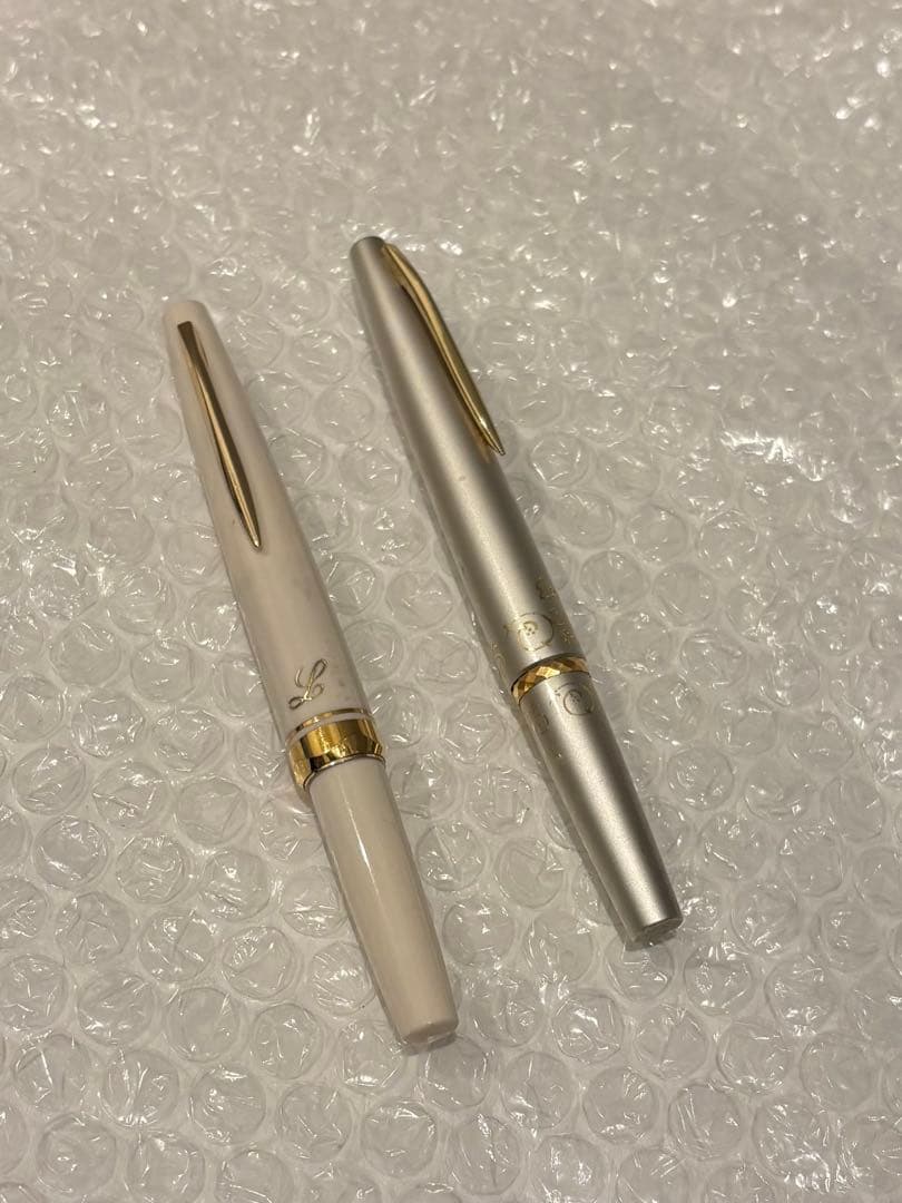 18K PILOT パイロット 万年筆 2本セット 名入れあり